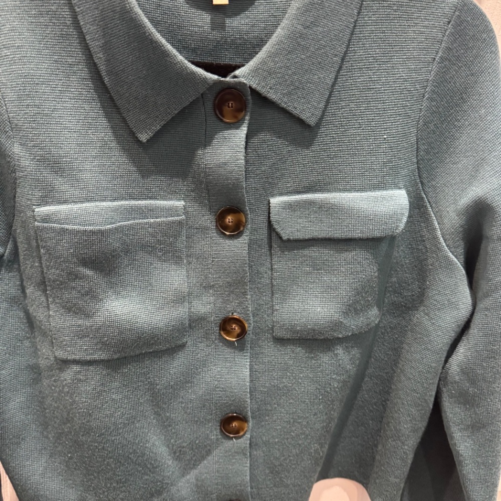 Sezane Betty Cardigan in sage - Picture 5 of 5